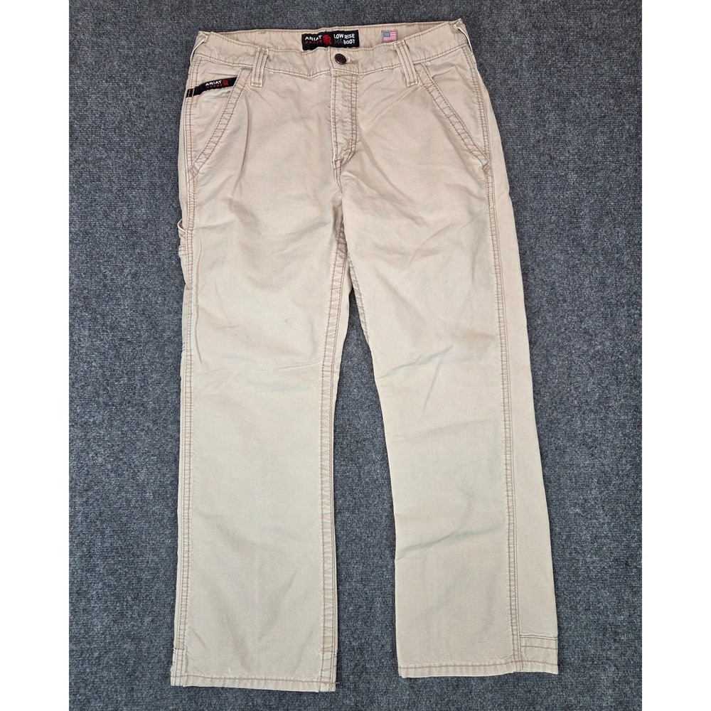 Ariat M4 Low Rise Boot Work Pant Mens 32x30 Tan FR Flame Resistant CAT 2